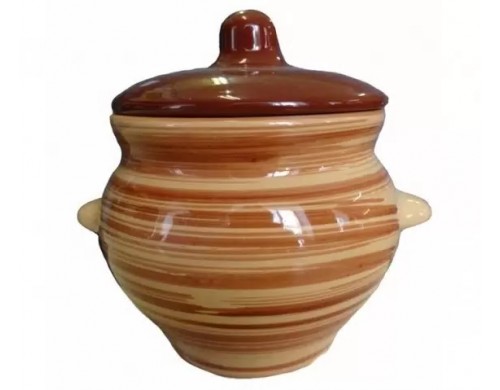 Горшок для жаркого Борисовская керамика с ручками №5 0,5л