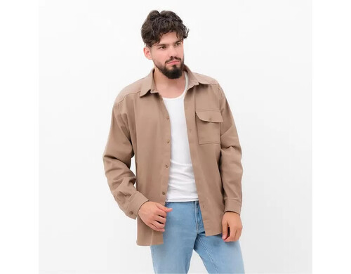 Рубашка мужская MIST Gr бежевая 50 RU