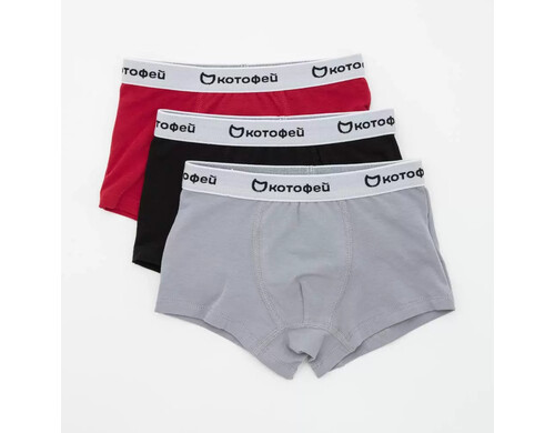 Трусы детские Котофей 07755020-40 серый-красный-черный 110