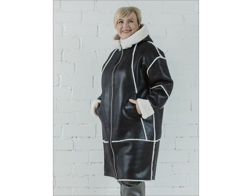 Дубленка женская Тверская меховая Миллениум_зима черная 56 RU