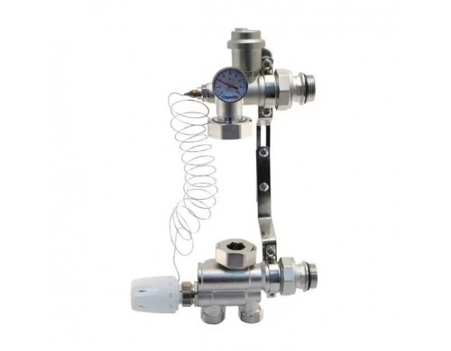 Насосно смесительный узел для теплого пола Vieir 130 мм с термоголовкой (5/1) VR202