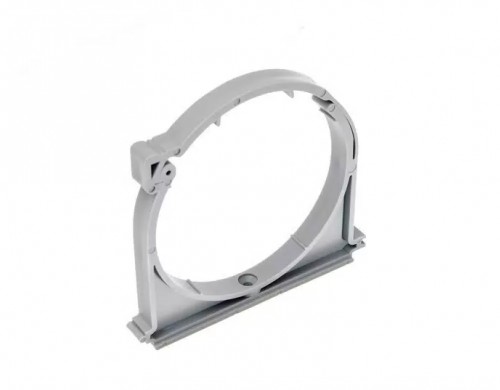 Хомут серый с защёлкой для внутренней канализации 50 Политэк Т-015269