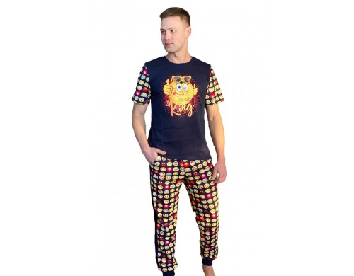 Комплект домашний мужской Mercury Home Алекс синий 56 RU