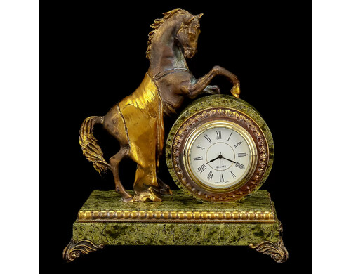 Часы настольные «Кот». Гжель