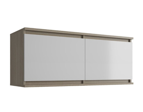 Антресоль НОНТОН Челси, 100.2х35.4х41.2 см, малая белый глянец / дуб сонома