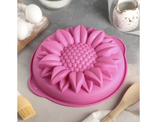 Доляна Форма для выпечки Доляна «Подсолнух», 29x6 см, с ручками, цвет МИКС