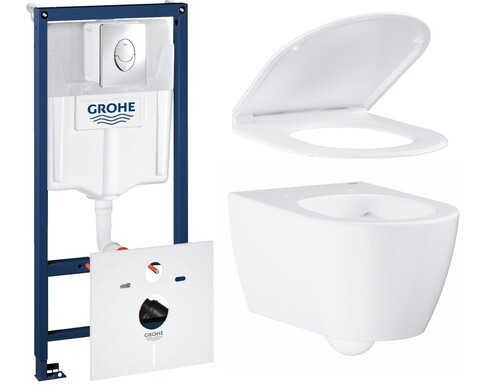 Комплект инсталляции GROHE Essence с унитазом и сиденьем с микролифтом (NW0125)