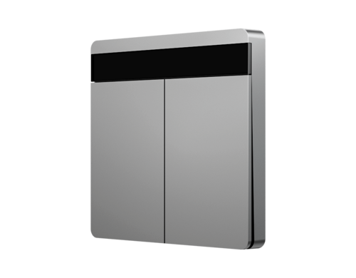 Умный выключатель двухклавишный с нулевой линией Xaiomi Linptech E2 Серый