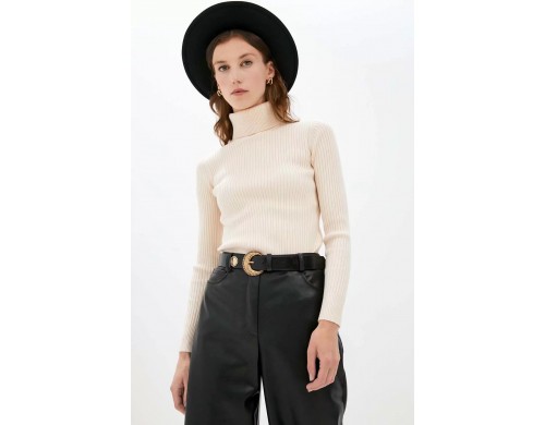 Водолазка женская Baon B221704 бежевая 3XL