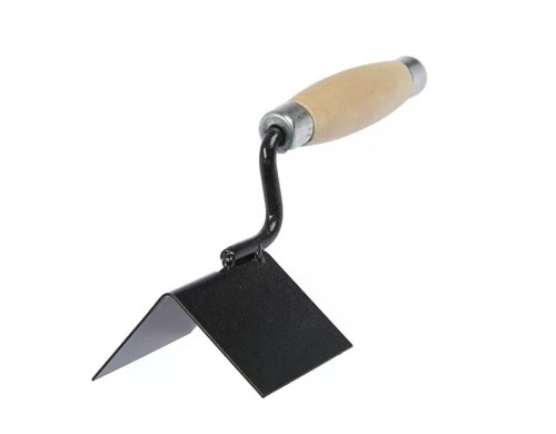 Кельма угловая ТУНДРА, внешняя, порошковая окраска, деревянная рукоятка, 60 х 60 х 80 мм