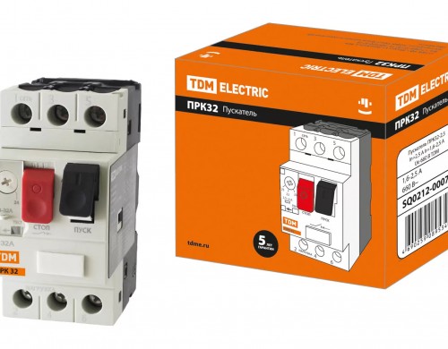 Пускатель ПРК32-2,5 In=2,5A Ir=1,6-2,5A Ue 660В TDM