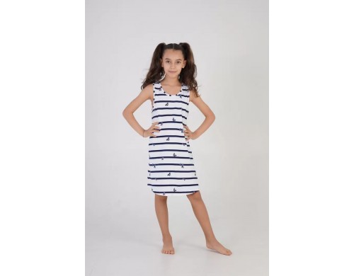 Туника детская VIENETTA 212518_0430, синий, белый, 146