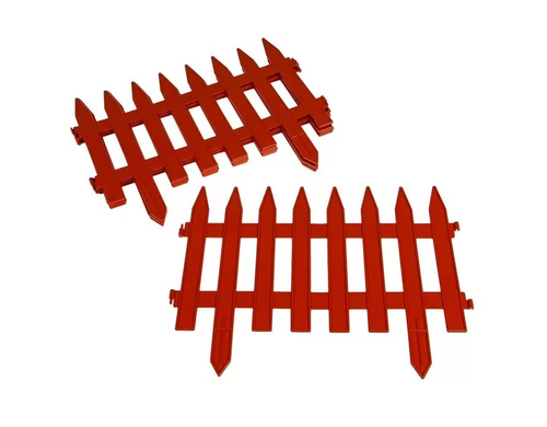 Ограждение декоративное, 35x210 см, 5 секций, пластик, терракотовое, GOTIKA, Greengo