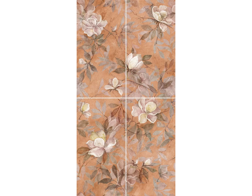 VT/B413/4x/11037R Панно Магнолия 2 матовый 60х120 из 4 частей (30х60) Цена за 1 шт.