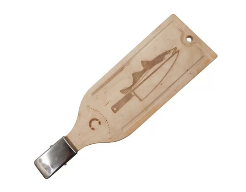 Доска разделочная с прищепкой для рыбы "СЛЕДОПЫТ", 500х150х60, с фаской