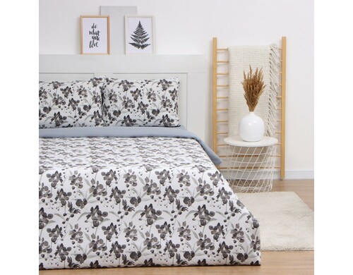 Постельное бельё LoveLife дуэт Flowers, пододеяльник-2шт, жатка, 100% п/э, 100гр/м2