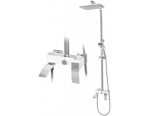 Душевая система Hansberge CUBITO H5077W1 Белый хром