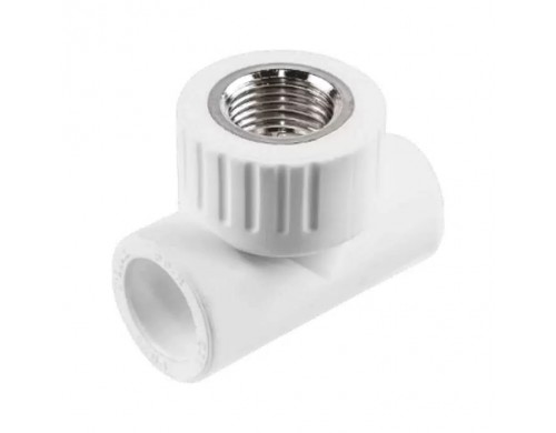 Тройник PP-R комбинированный белый ВР Дн 20х1/2" RTP РосТурПласт 10743