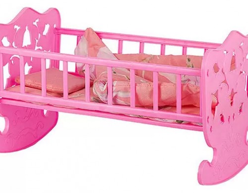 Кровать кукольная с комплектом белья