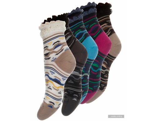 Комплект носков женских Mademoiselle Petunia разноцветных one size 4 пары