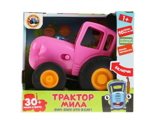 Игрушка-каталка УМка Синий трактор Мила 30 песен и фраз со светом HT1120-R