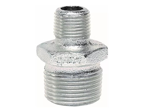 Ниппель для труб оцинкованный Gebo 1 1/2"х1 1/4" редукционный