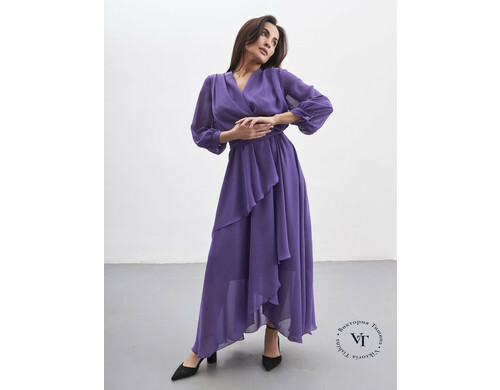 Платье женское Модный дом Виктории Тишиной Мей фиолетовое S