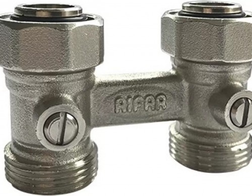 RIFAR Узел нижней подводки, двойной прямой евроконус G 3/4" в блистере R.Ad.H01