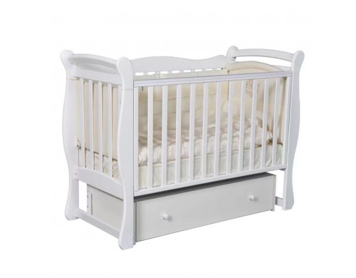 Кровать детская Антел Julia-1 универсальный маятник автостенка съемная белый