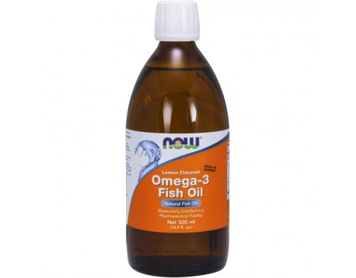 Жирные кислоты NOW Omega 3 Fish Oil lemon 500 мл