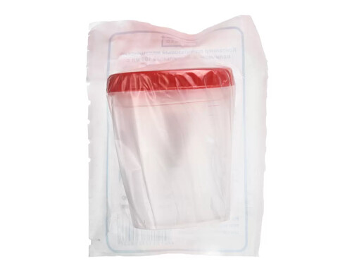 Контейнер для биоматериалов стерильный полимерный с крышкой 100 мл