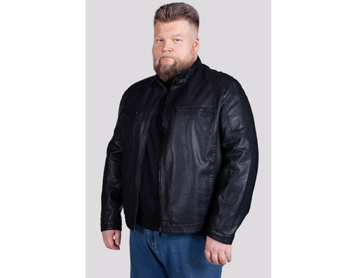 Кожаная куртка мужская ORO Пилот 332 черная 48 RU