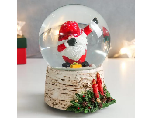 Снежный шар Дед Мороз-дэб 7568016 11,5x11,5x14 см