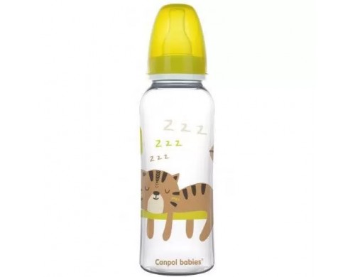Бутылочка с узким горлышком Canpol Africa 12м+ 250 мл желтый