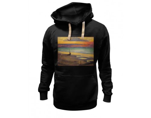 Худи мужское Printio Пляж в хейсте (жорж леммен) черное 3XL