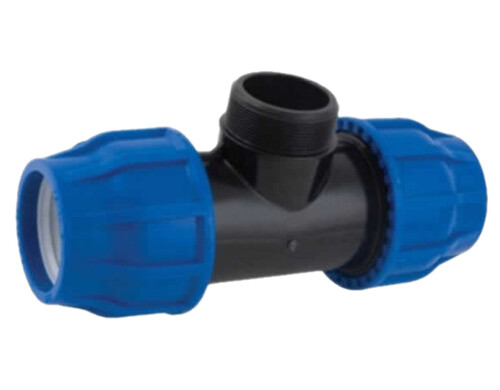 Тройник ПНД 25х3/4" наружная резьба 38424