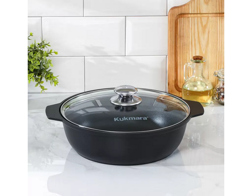 Жаровня Kukmara традиция с крышкой антипригарная 26 см 3 л