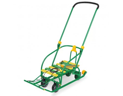 Санки Nika Nikki 3, зеленые, цвет сиденья в ассортименте