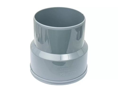 Переход с чугуна на пластик VALFEX 110x124, внутренняя канализация с манжетой 23124110М