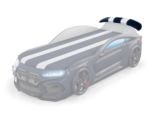 Текстильный бортик для кроватки Romack 1000-68 белый; черный