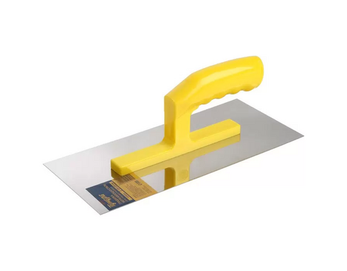 Гладилка ТУНДРА, нержавеющая сталь, пластиковая рукоятка, прямая, 125 х 280 мм