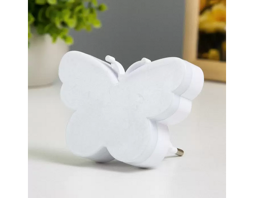 Ночник "Бабочка" LED 1Вт белый 9х6х6 см