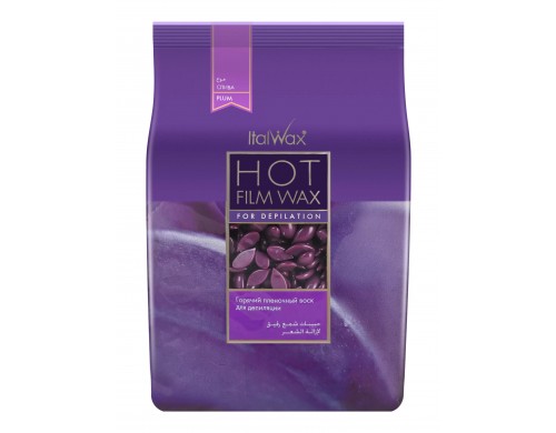 Воск для депиляции Italwax Слива в гранулах, пленочный, горячий, полимерный 500 г