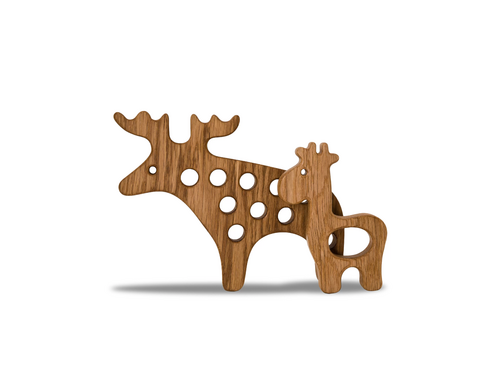 Набор игрушек ЭКО (шуровка+грызунок) из массива дуба Rodent kids