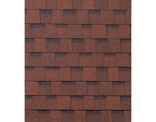 Черепица гибкая Шинглас Ранчо многослойная красная 2 кв.м