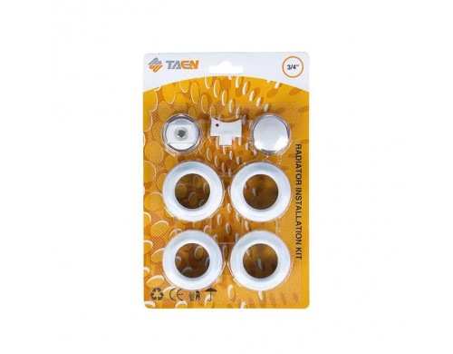 Комплект для подключения радиатора TAEN, 1"x3/4", без кронштейнов, в блистере