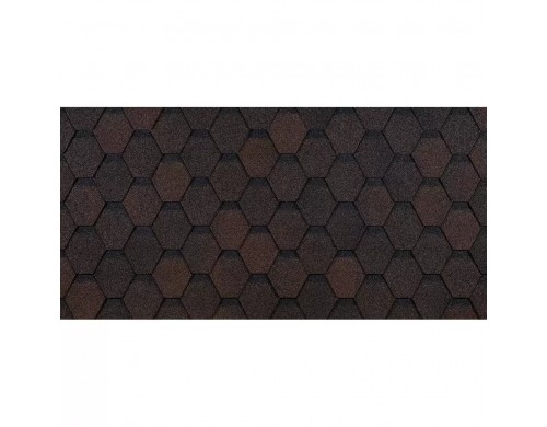 Гибкая черепица DOCKE PIE EURASIA ШЕСТИГРАННИК коричневый ZRKQ-1023