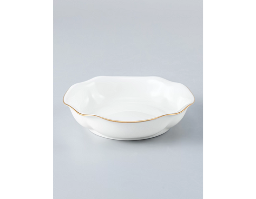 Розетка для варенья рис. "Золотая лента" на форме "Наташа", костяной фарфор, d 10,1 см.