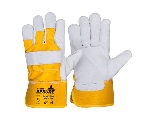 Перчатки Besure Fox спилковые комбинированные, ПЕР-381