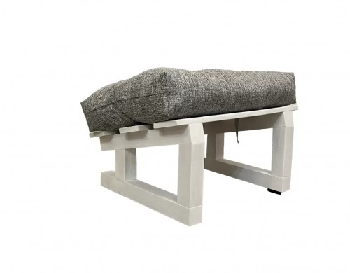 Оттоманка для лаунж кресла BrandWood-vrn ОЛД-002 белый/серый меланж